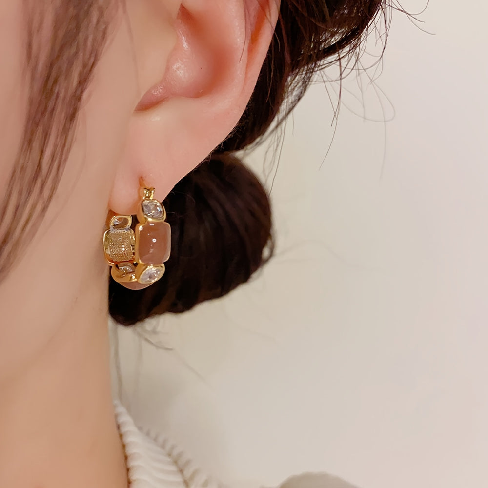 Fashionable Brown Retro Earrings