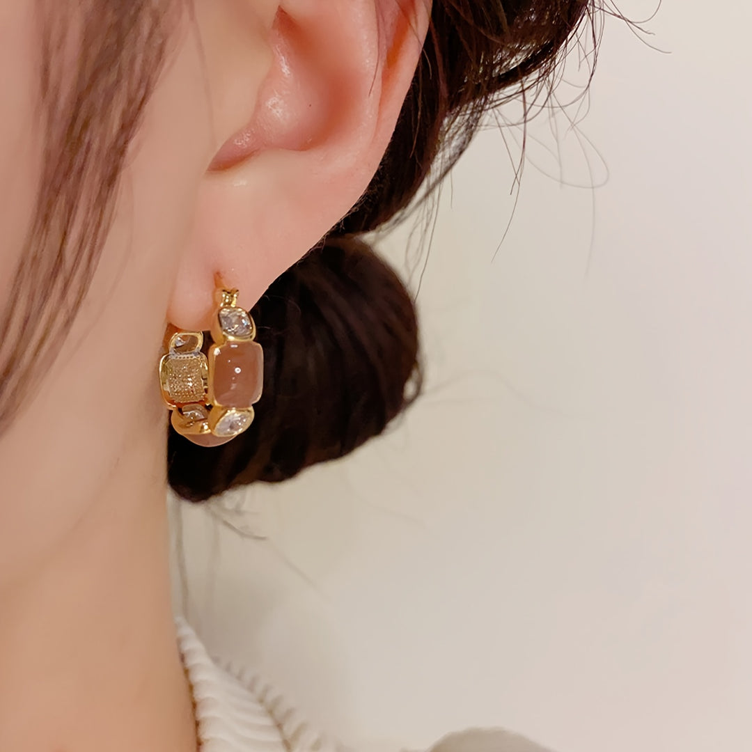 Fashionable Brown Retro Earrings