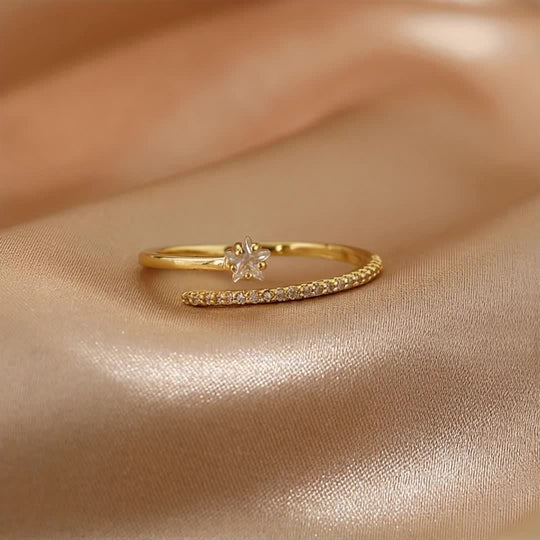Adjustable Open Star Ring