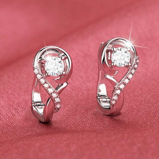 Unique Zirconia Hoop Earrings