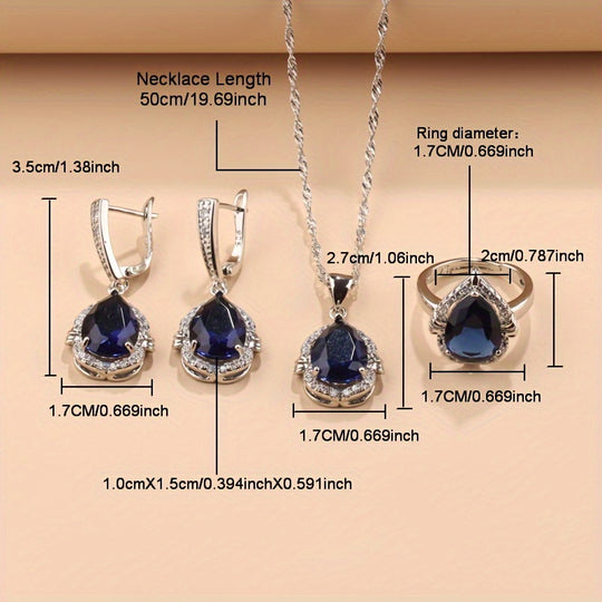 Elegant 5-Piece zirconia Jewelry Set