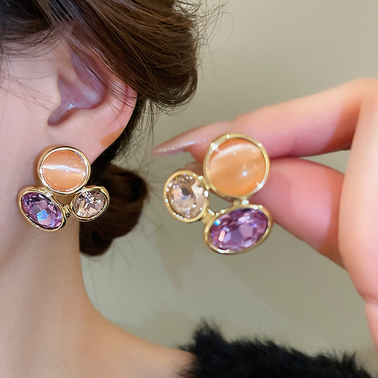 Stylish Oval Hollow Earrings