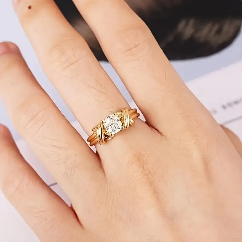 Elegant Gold-Plated Promise Ring