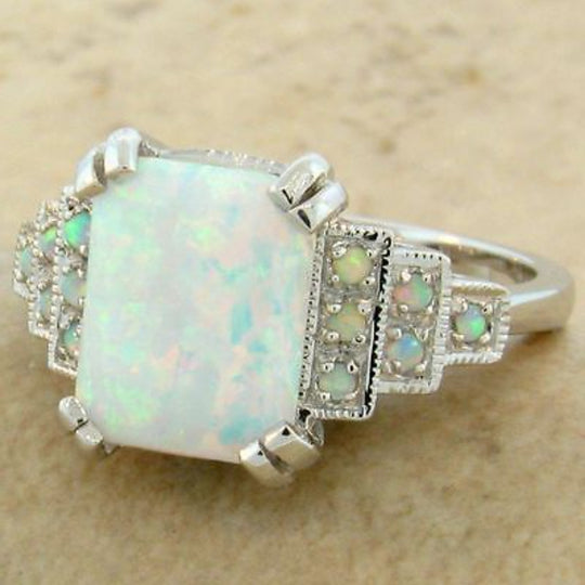 Sleek Classic Inlaid Gem Ring