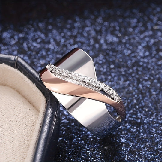 Classic Cross Zirconia Eternal Ring