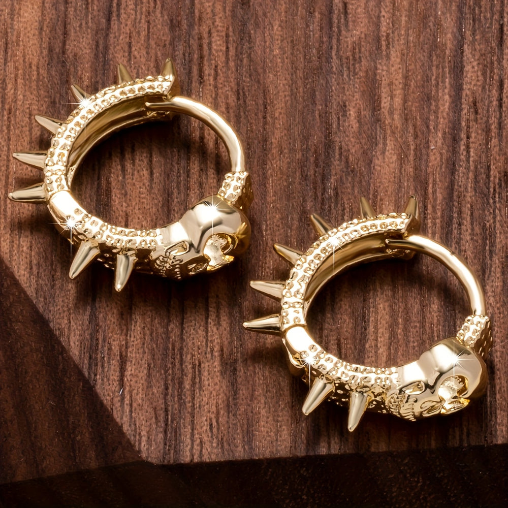 Elegant Skull Hoop Earrings