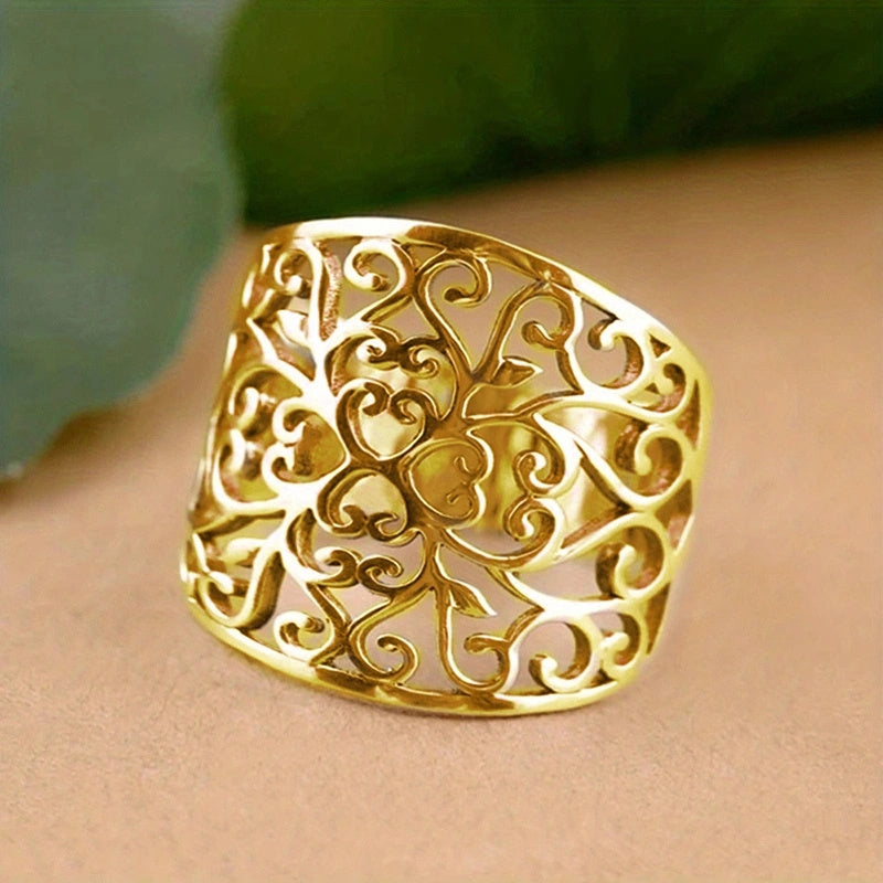 Wide Bohemian Classic Hollow Ring