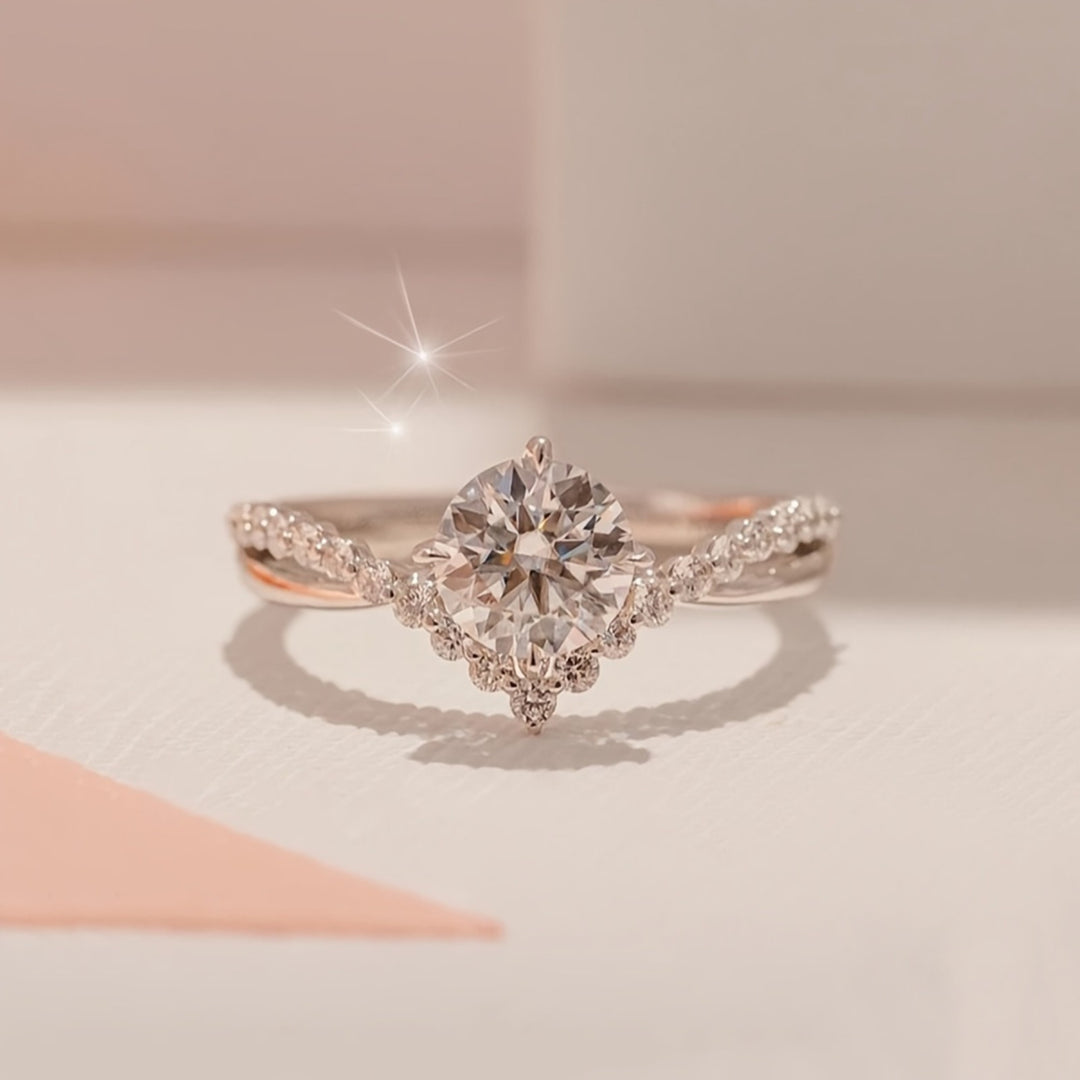 Elegant 2 Pieces Adjustable Zirconia Ring Set