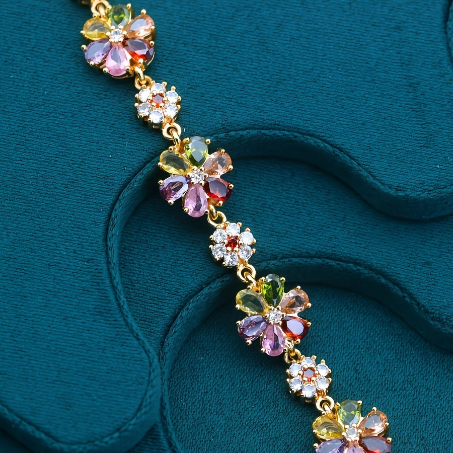 Elegant Timeless Colorful Zirconia Bracelet