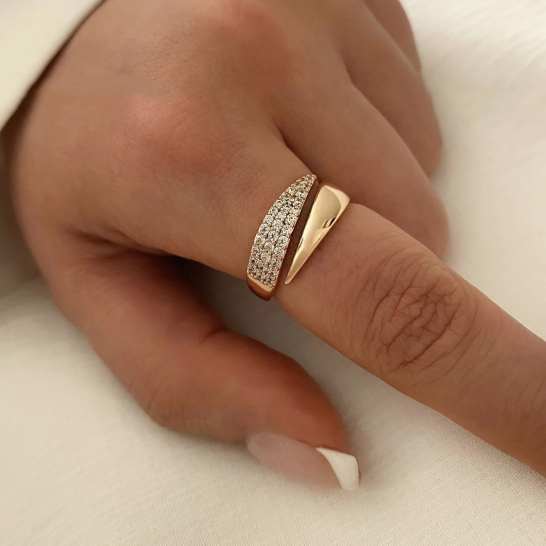 Fashionable Bohemian Zirconia Open Ring