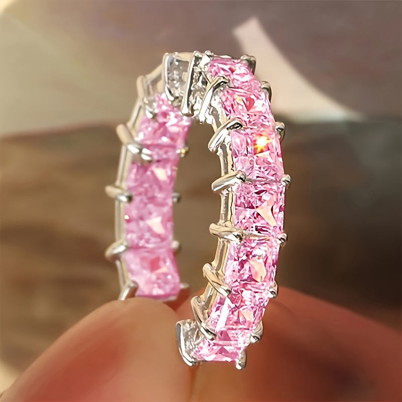 Elegant Women’s Zirconia Hoop Earrings