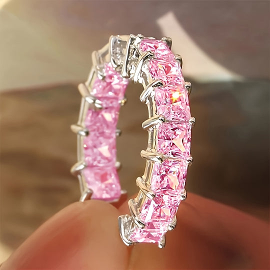 Elegant Women’s Zirconia Hoop Earrings