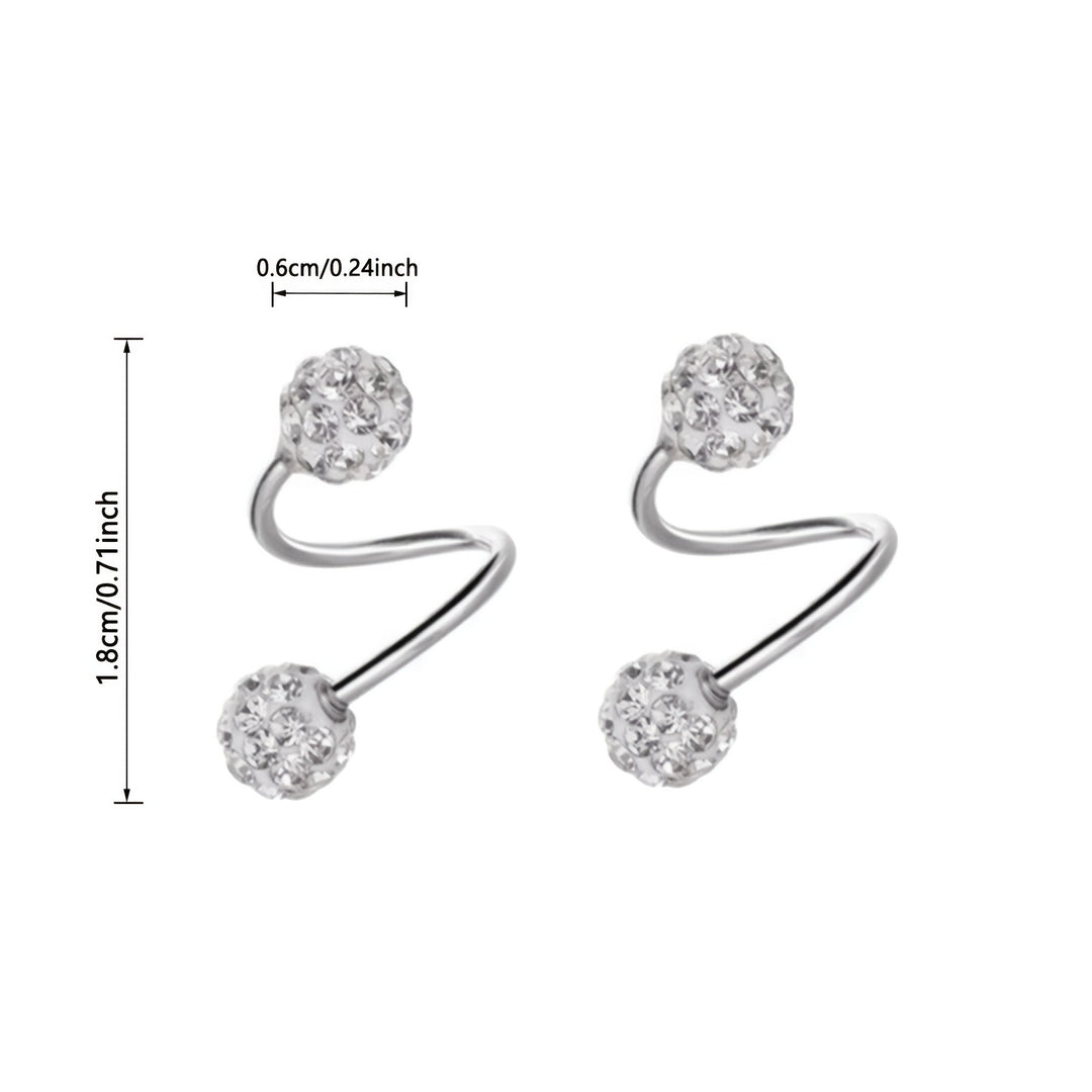 Sparkling Double Sphere Stud Earrings