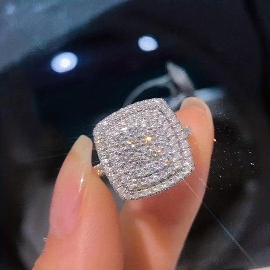 Minimalist  Full White Zirconia Ring