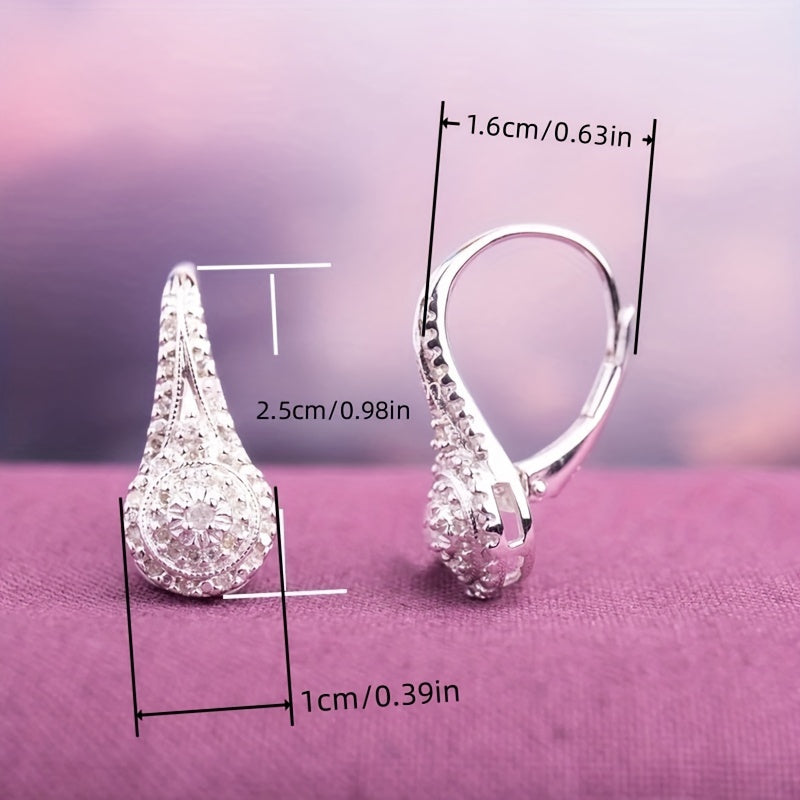 Elegant Cubic Zirconia Drop Earrings