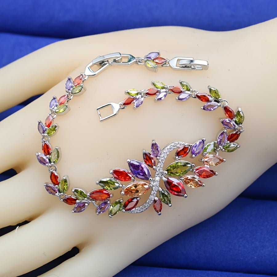 Stylish Elegant Multicolor Zirconia Bracelet