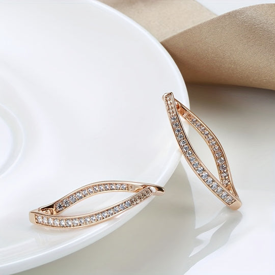 Elegant V-Shape Hoop Earrings
