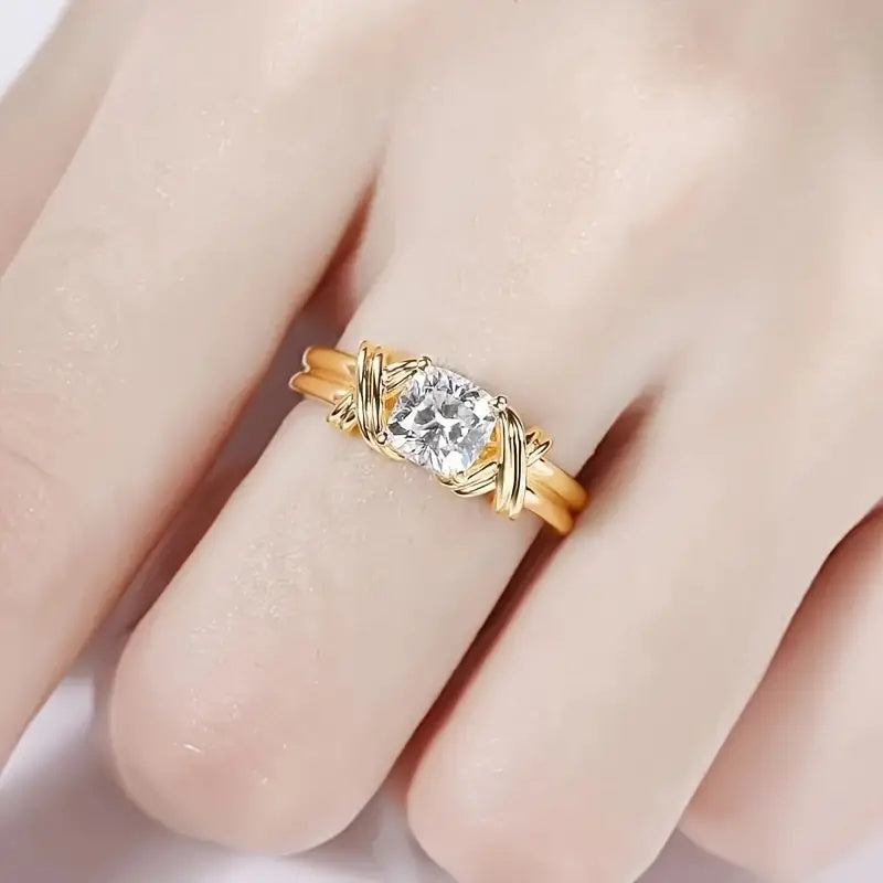 Elegant Gold-Plated Promise Ring