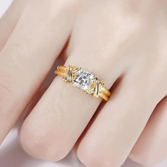Elegant Gold-Plated Promise Ring