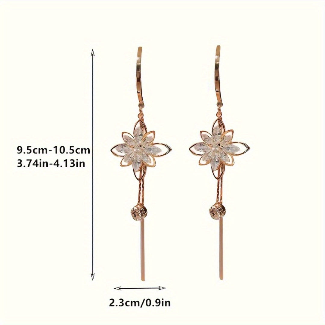 Elegant Floral Dangle Earrings