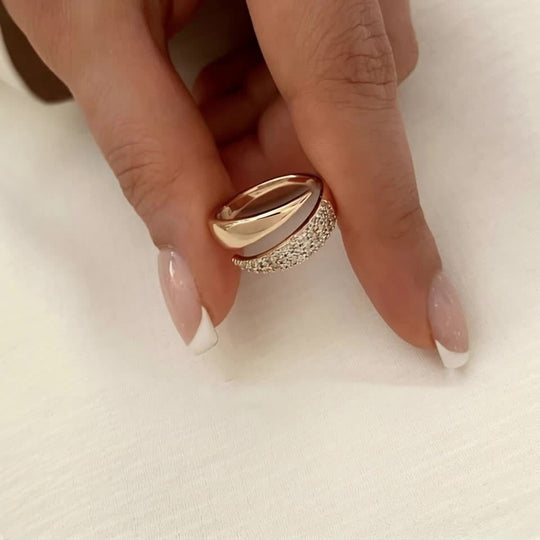Fashionable Bohemian Zirconia Open Ring