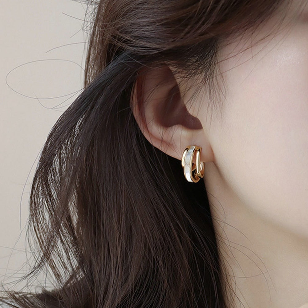 Stylish C-Shaped Earrings