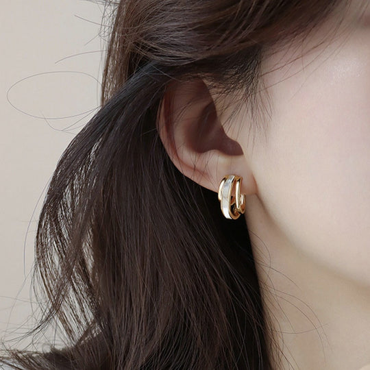 Stylish C-Shaped Earrings