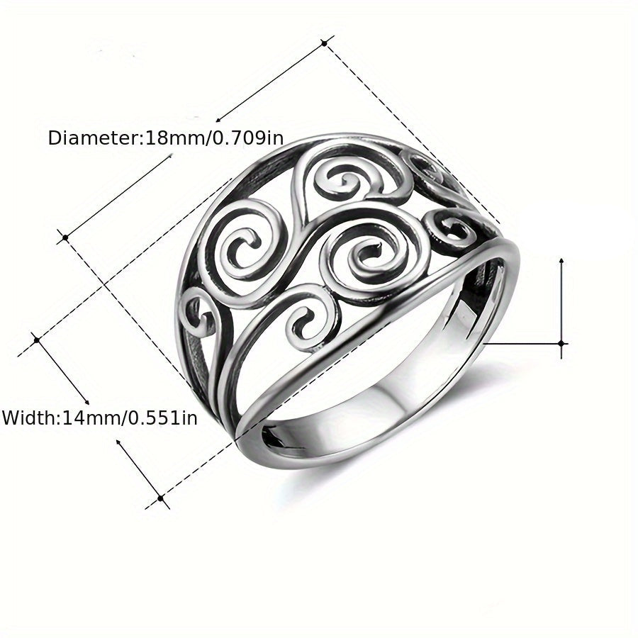 Hollow Wide Band Ring