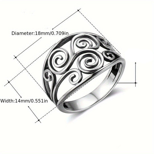 Hollow Wide Band Ring