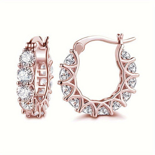 Minimalist Zirconia Hoop Earrings