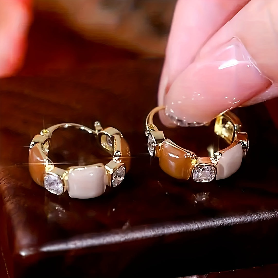Fashionable Brown Retro Earrings