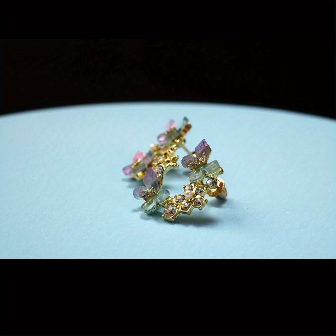 Fashionable Butterfly Rhinestones Earrings