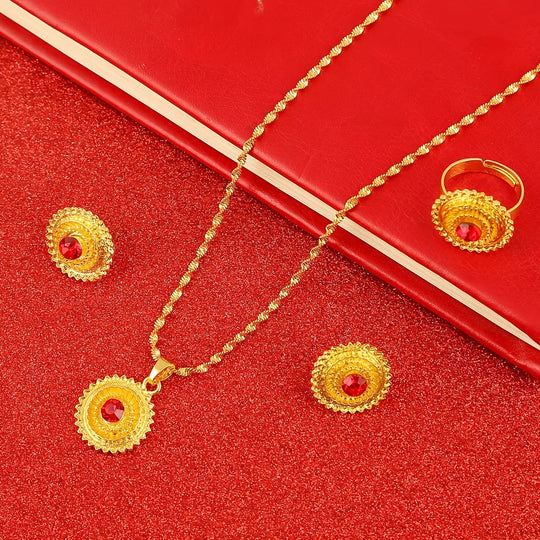 Modern Boho 24K Gold Plated Jewelry Set