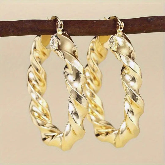 Stylish Twisted Hoop Earrings