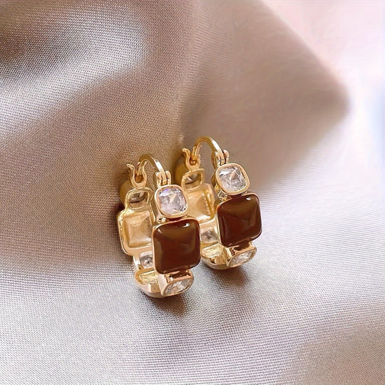 Fashionable Brown Retro Earrings