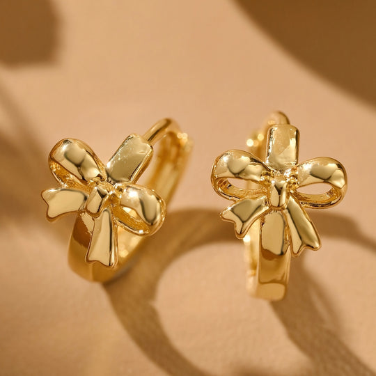 Classic Bow Hoop Earrings