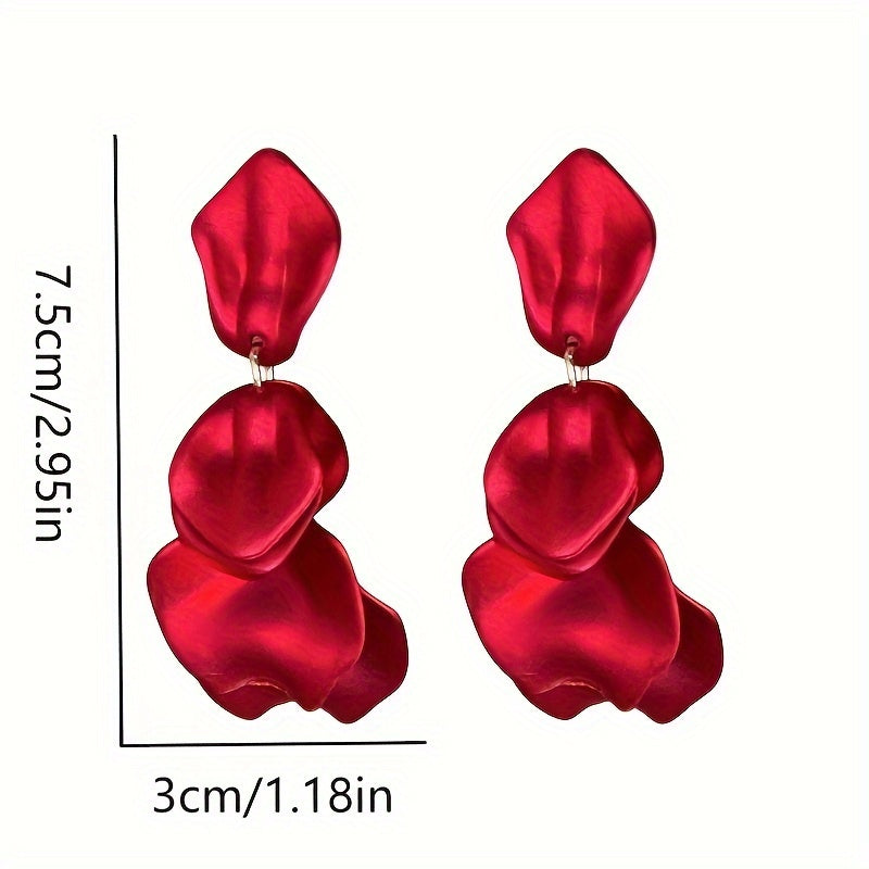 Trendy Elegant Petal Tassel Earrings