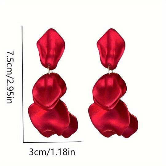 Trendy Elegant Petal Tassel Earrings