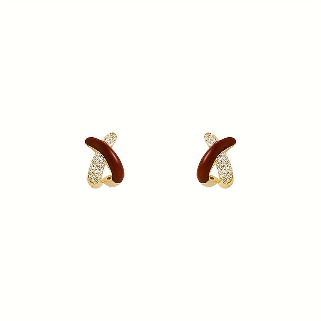 Pair Elegant Hoop Earrings