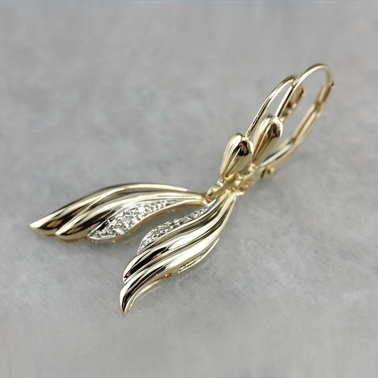 Goldfish Tail Dangle Earrings