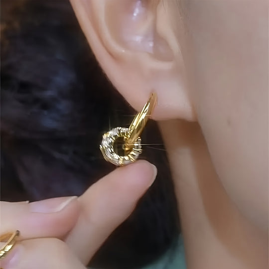 Luxurious Minimalist Zirconia Hoop Earrings