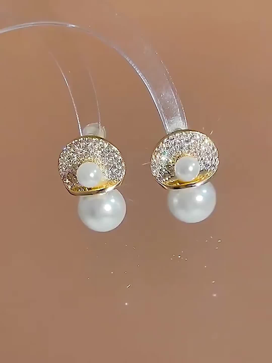Elegant Faux Pearl Earrings