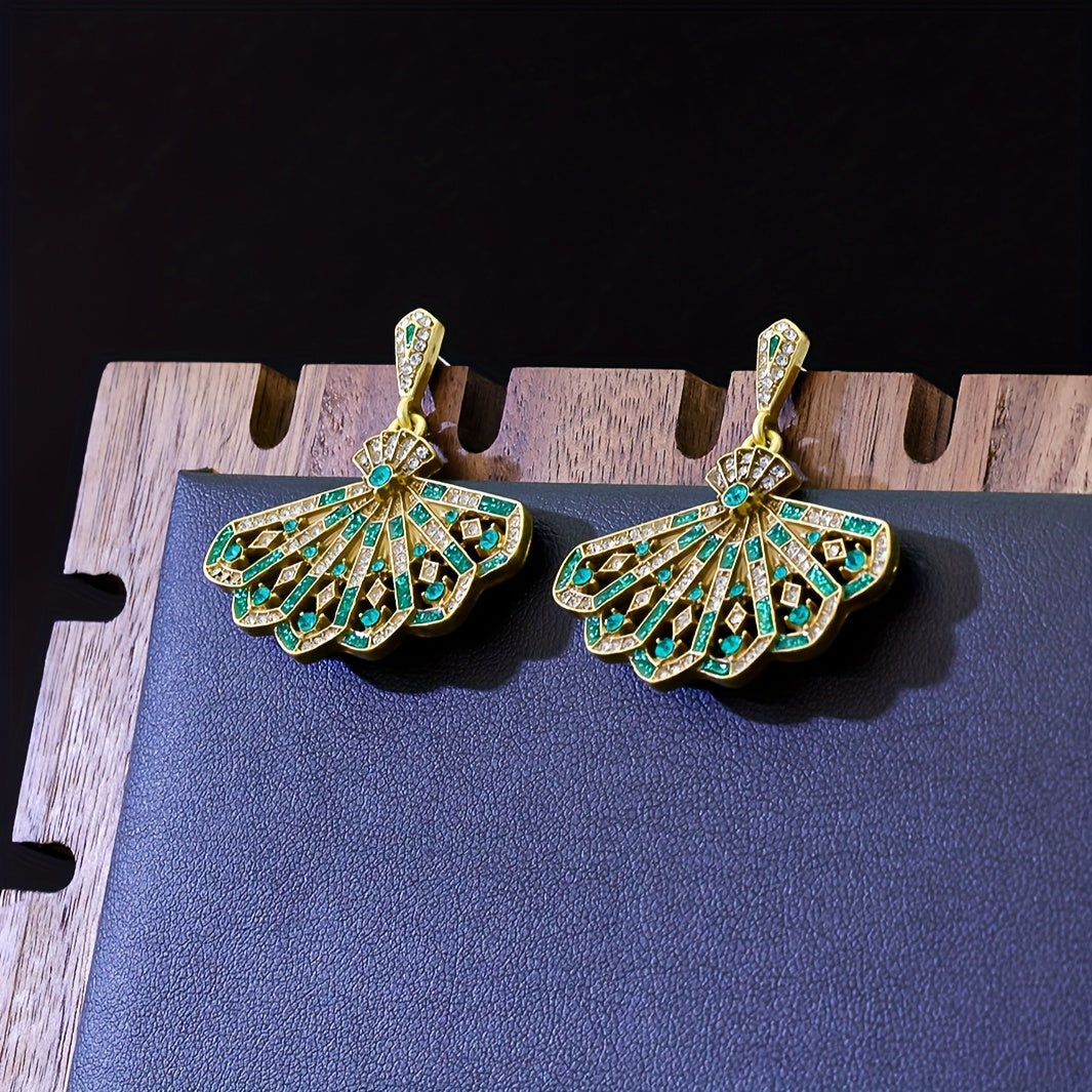 Classic Copper Alloy Earrings with Rhinestone
