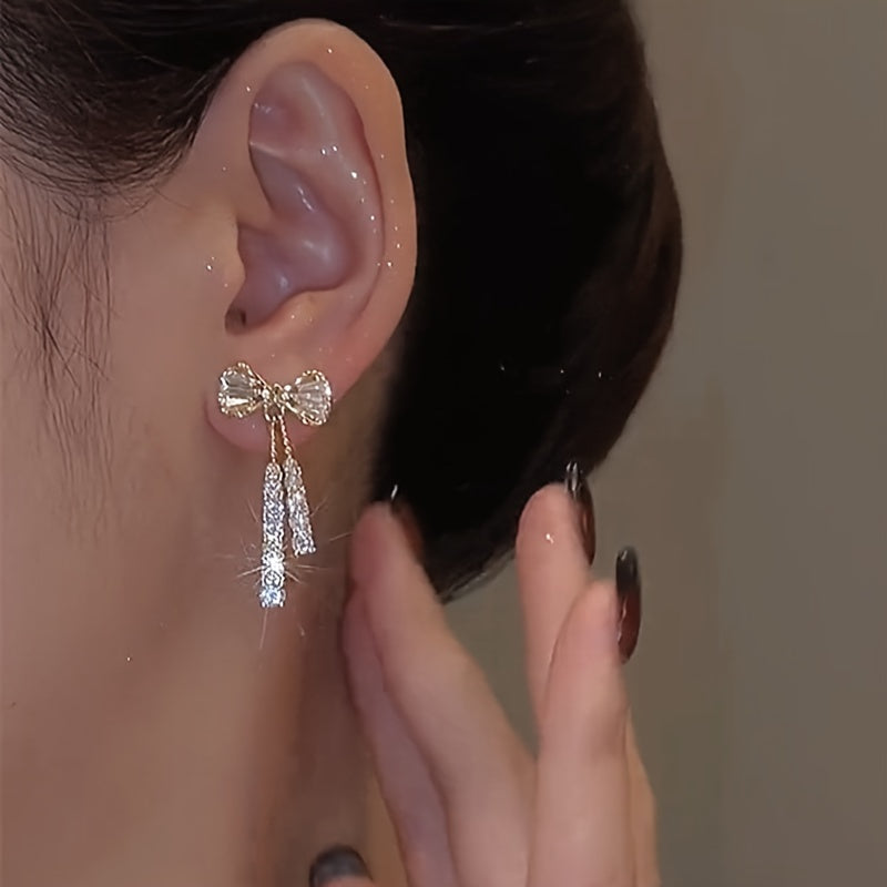 Minimalist Zirconia Drop Earrings