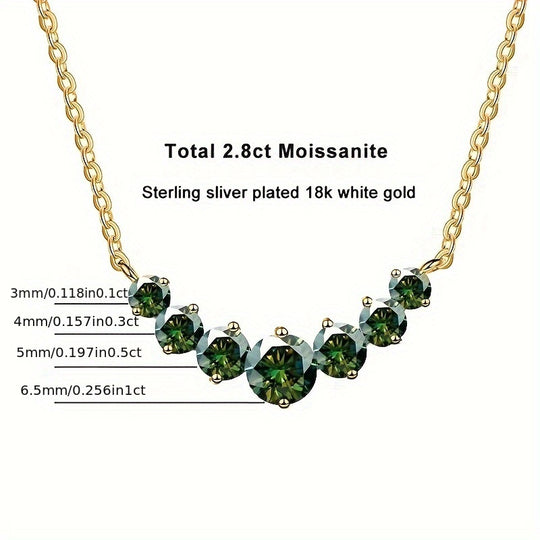 Gold-Plated Moissanite Pendant Necklace