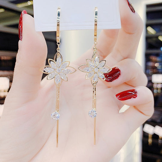 Elegant Floral Dangle Earrings
