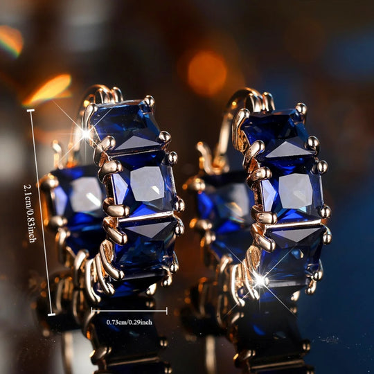 Stylish Zirconia Hoop Earrings