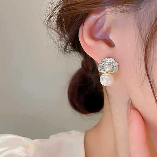 Elegant Faux Pearl Earrings