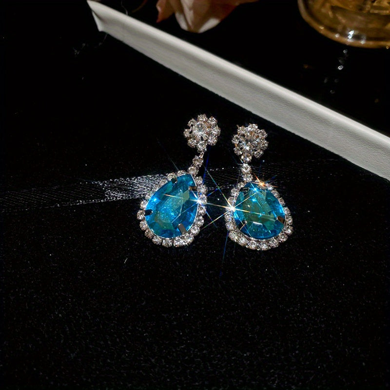 Classic Rhinestone Teardrop Earrings