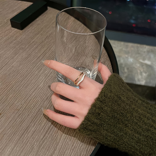 Adjustable Retro Double Layer Open Ring